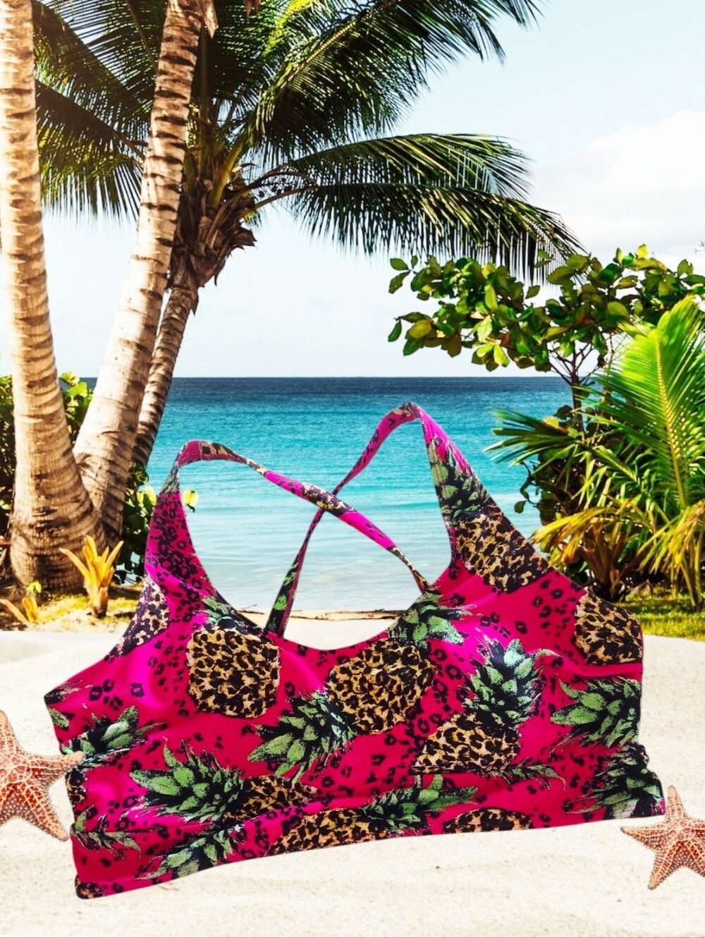 TORRID Pineapple Theme Swimsuit Top 2x